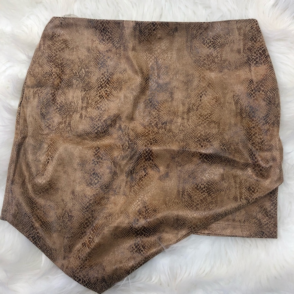 NASTY GAL Rare London Snakeskin Skirt - Picture 1 of 4